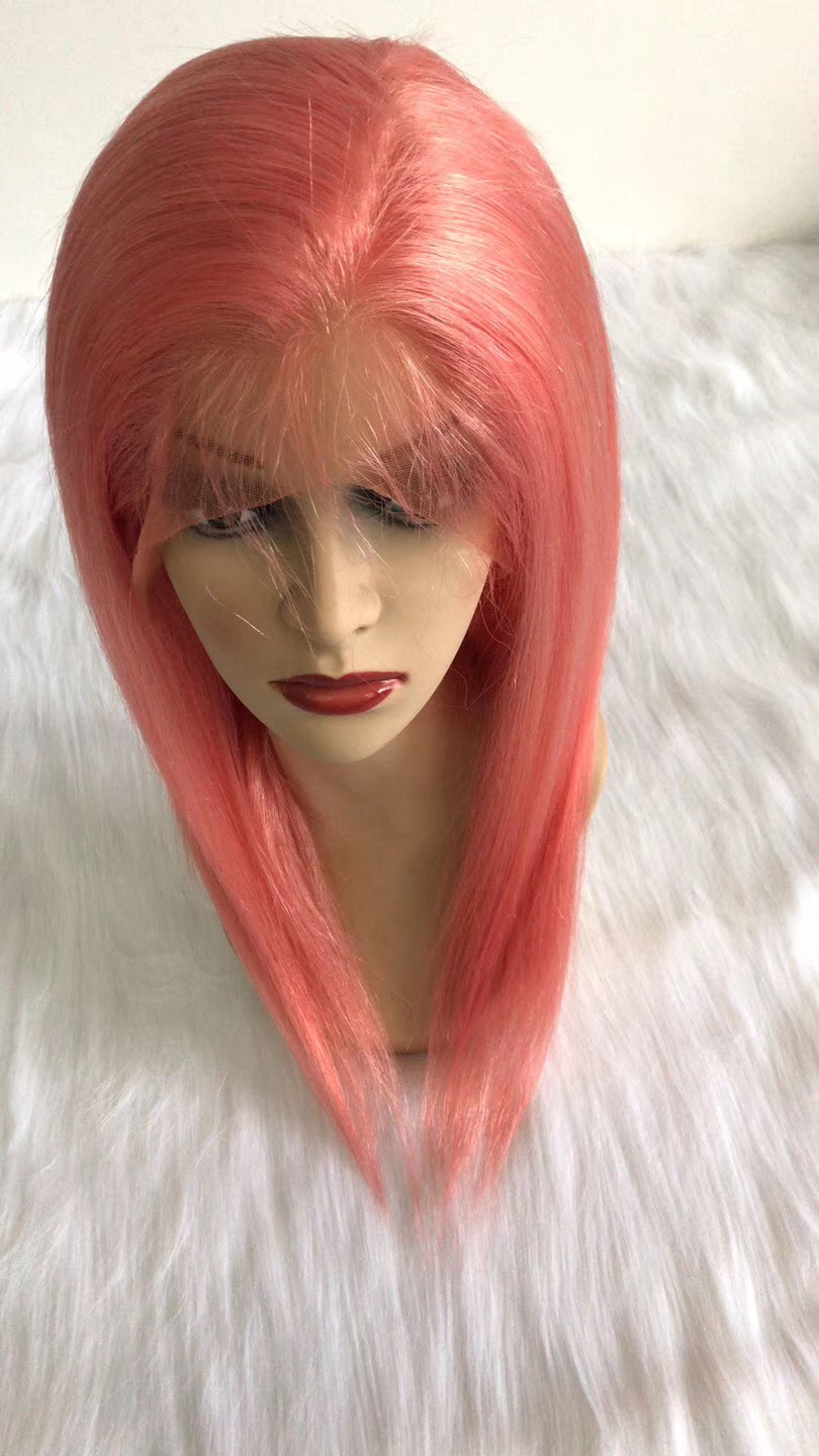 Pink hot sale human hair  wig best selling  wig YL218